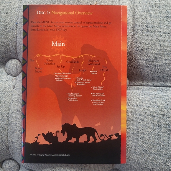 The Lion King Platinum Edition 2 Disc DVD with original inserts, 2003 Re-release - Picture 9 of 16